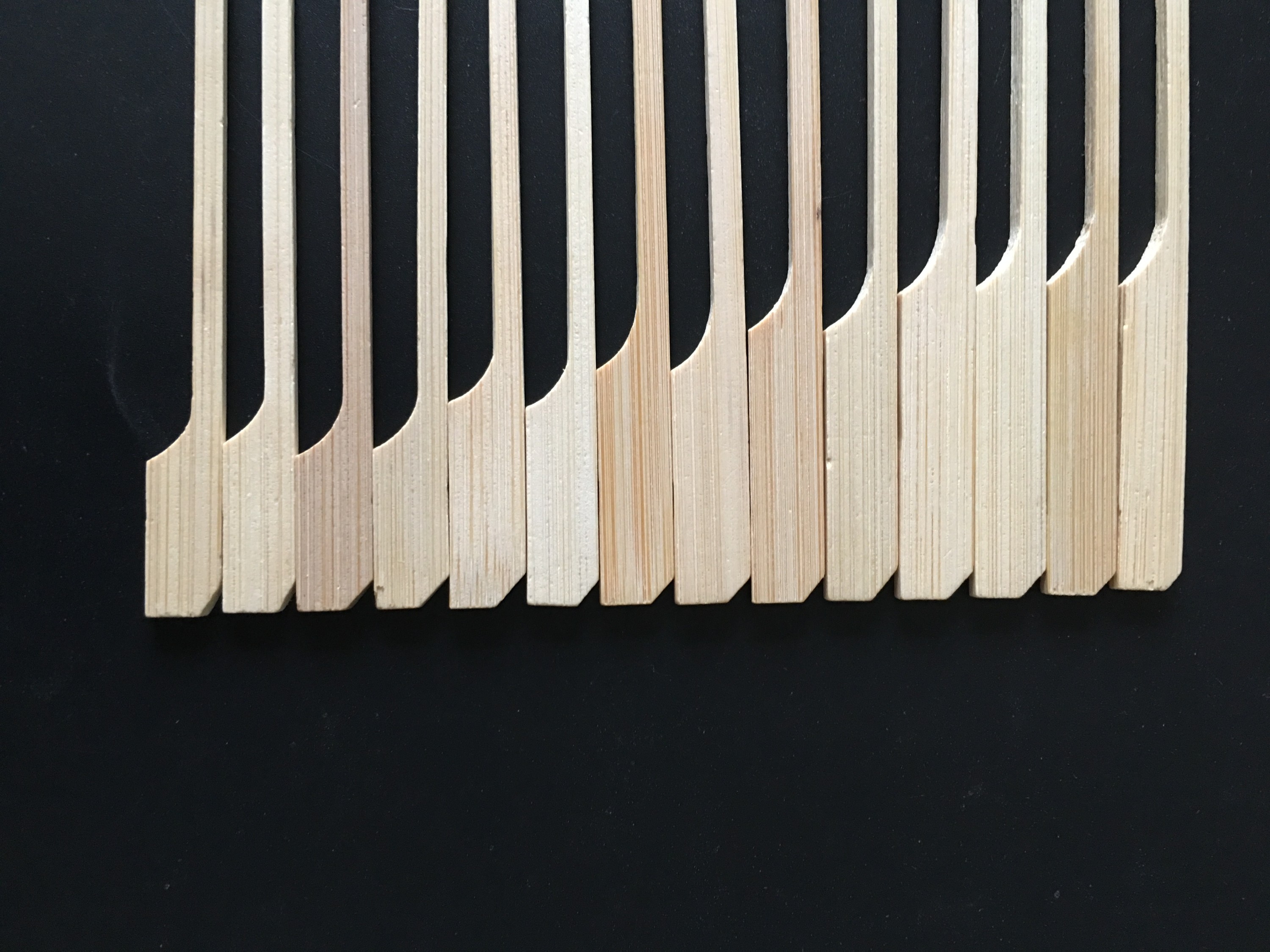 Natural bamboo paddle pick 9/10/12/15/18/20/25/30/35mm