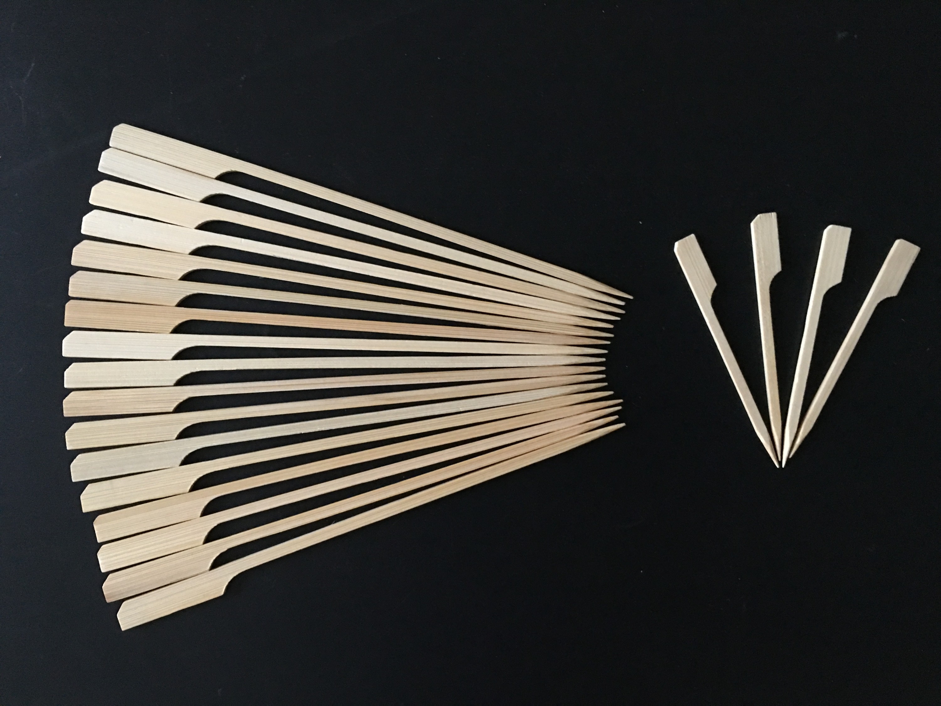 Natural bamboo paddle pick 9/10/12/15/18/20/25/30/35mm