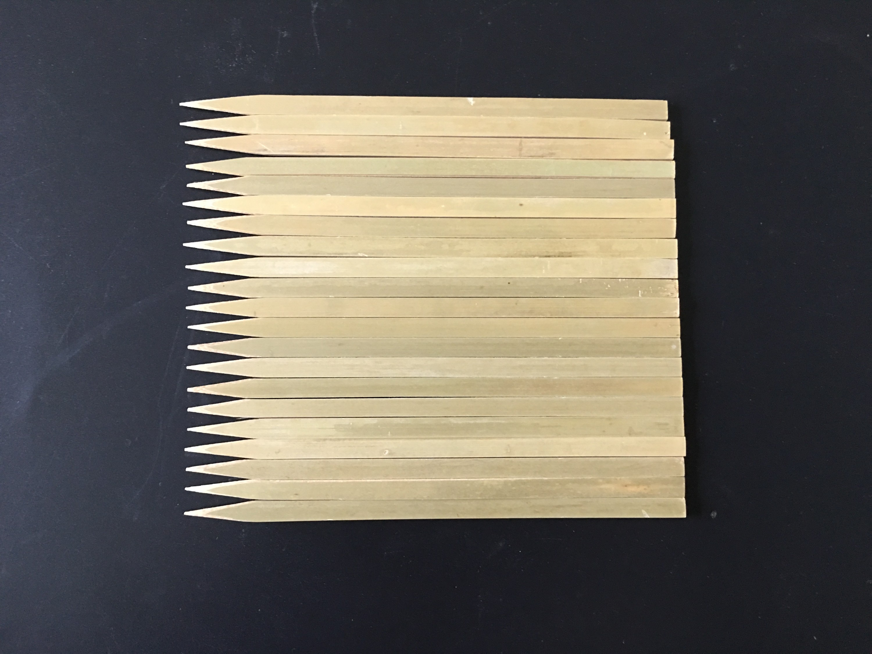 Green flat bamboo skewer 9/10/12/15/18/20/25/30/35mm