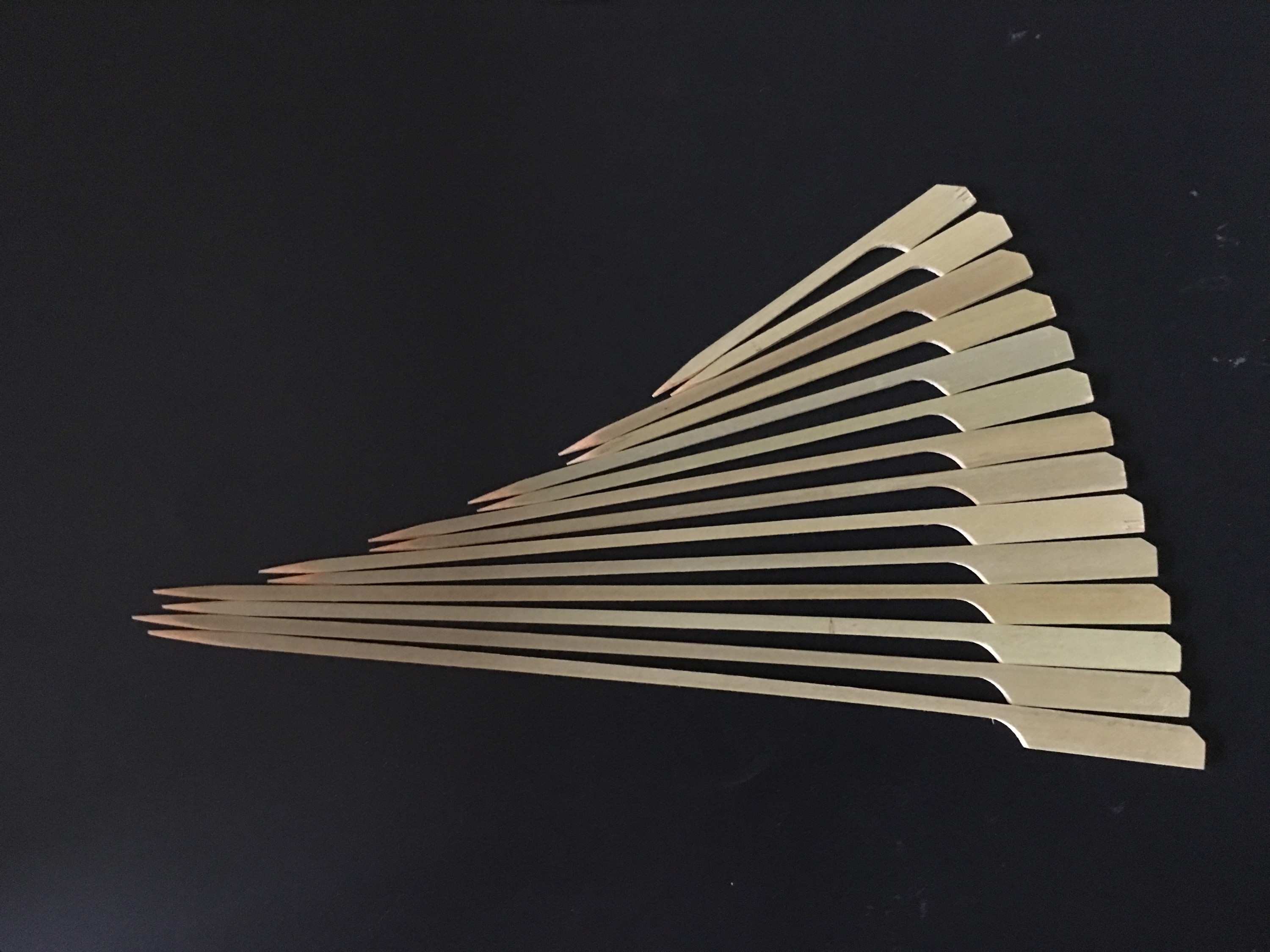 Green bamboo paddle pick 9/10/12/15/18/20/25/30/35mm