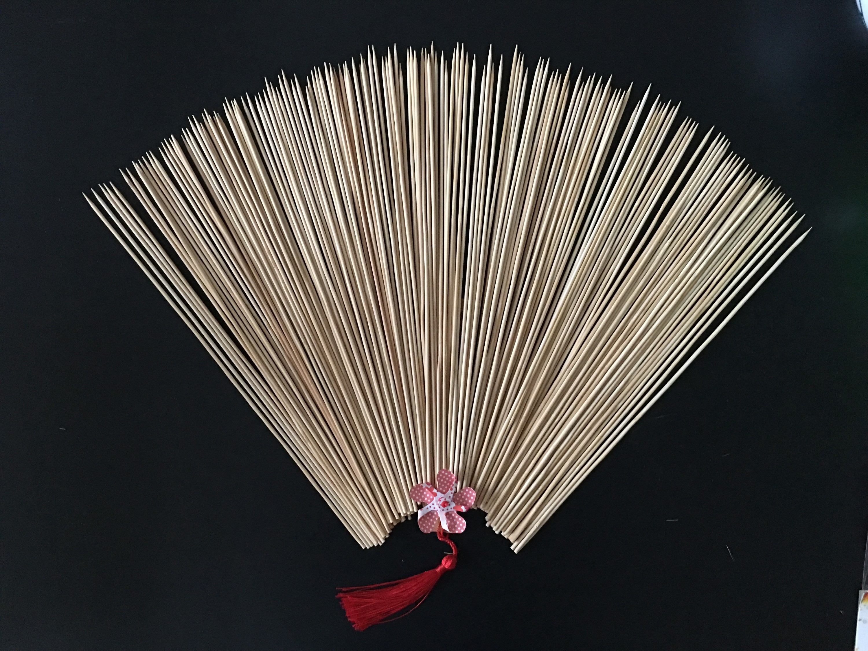 Bamboo skewer 2.0*150/200/250/300/350/400/600mm 
