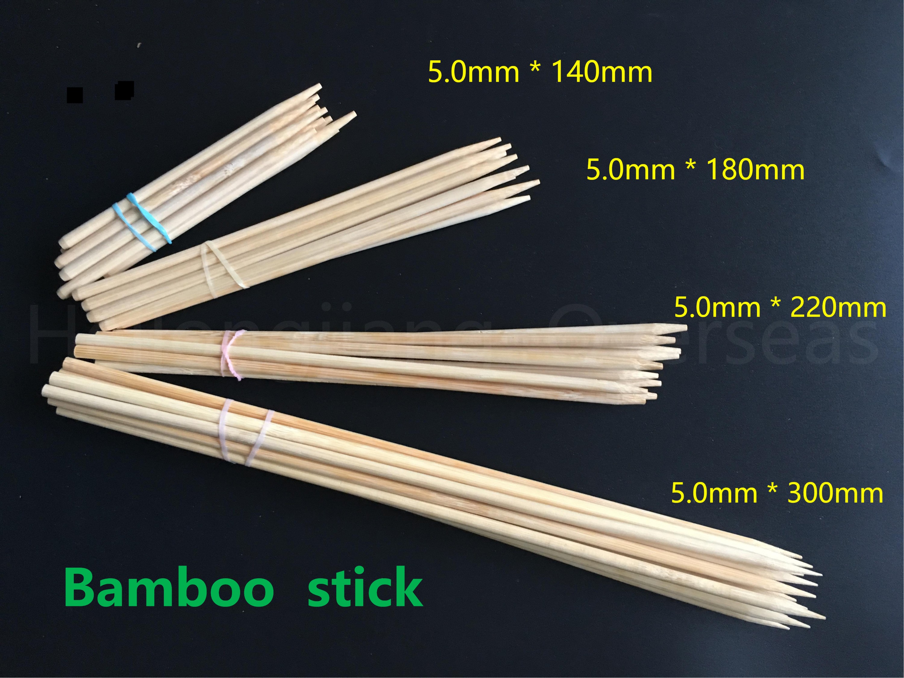 Bamboo skewer 5.0*150/200/250/300/350/400/600mm 
