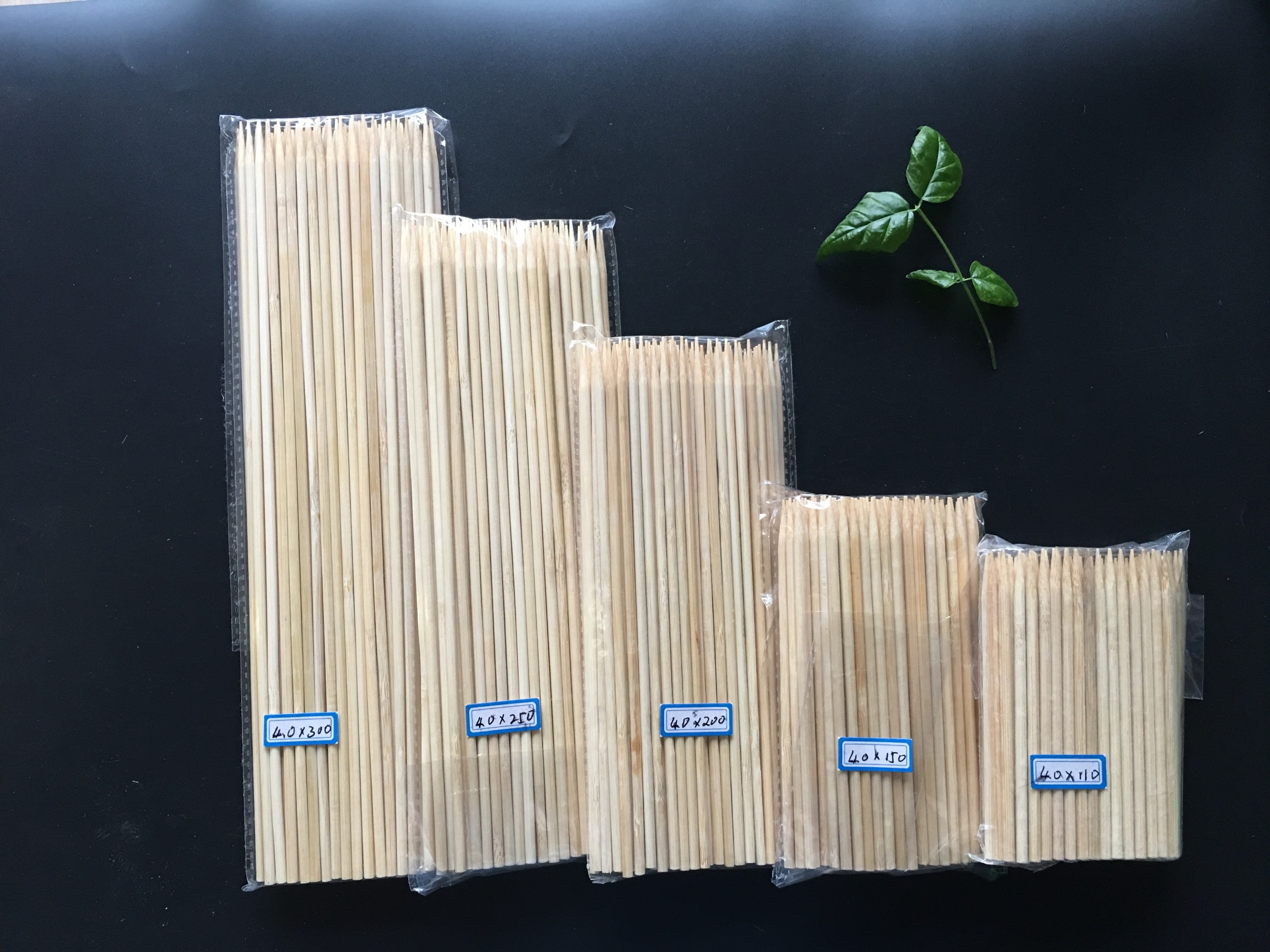 Bamboo skewer 4.0*150/200/250/300/350/400/600mm 