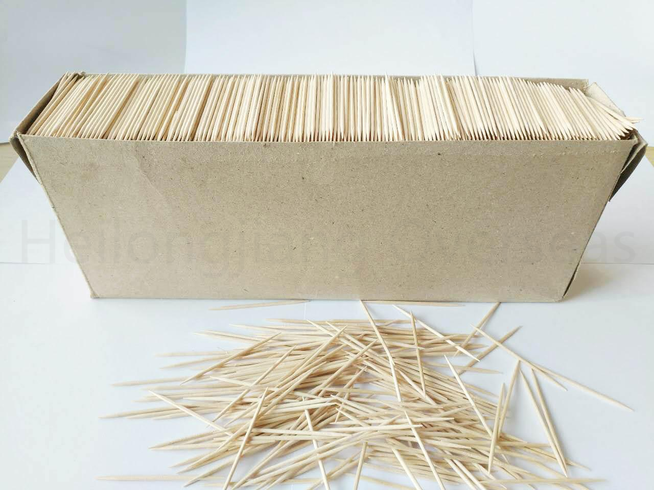 2.0*65mm double points bamboo toothpicks bulk pack