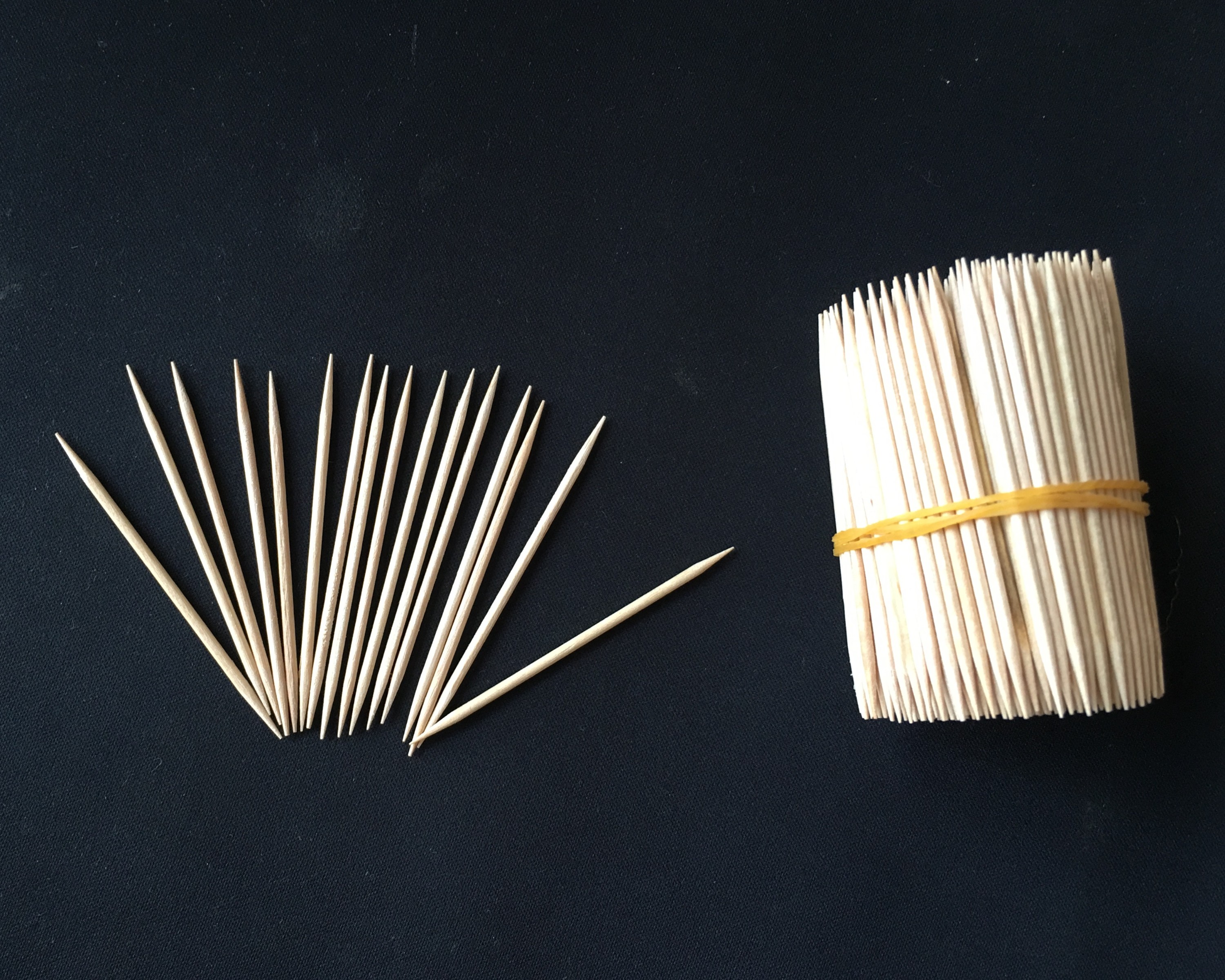 1.8*65mm bamboo toothpicks individual paper pack