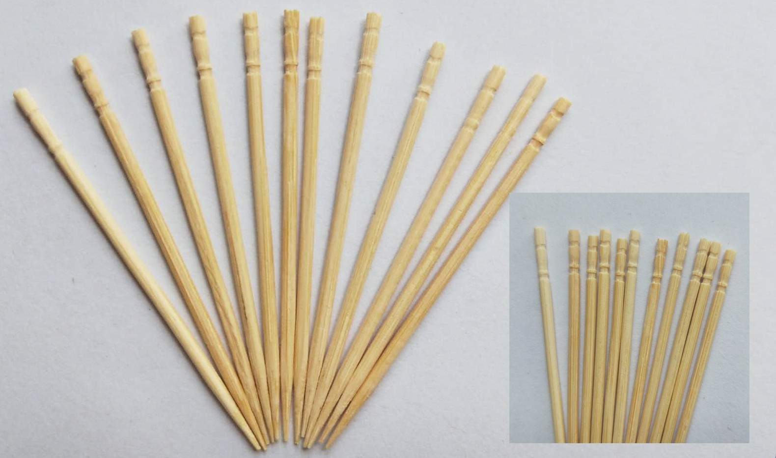 2.0*65mm bamboo toothpicks paper packing