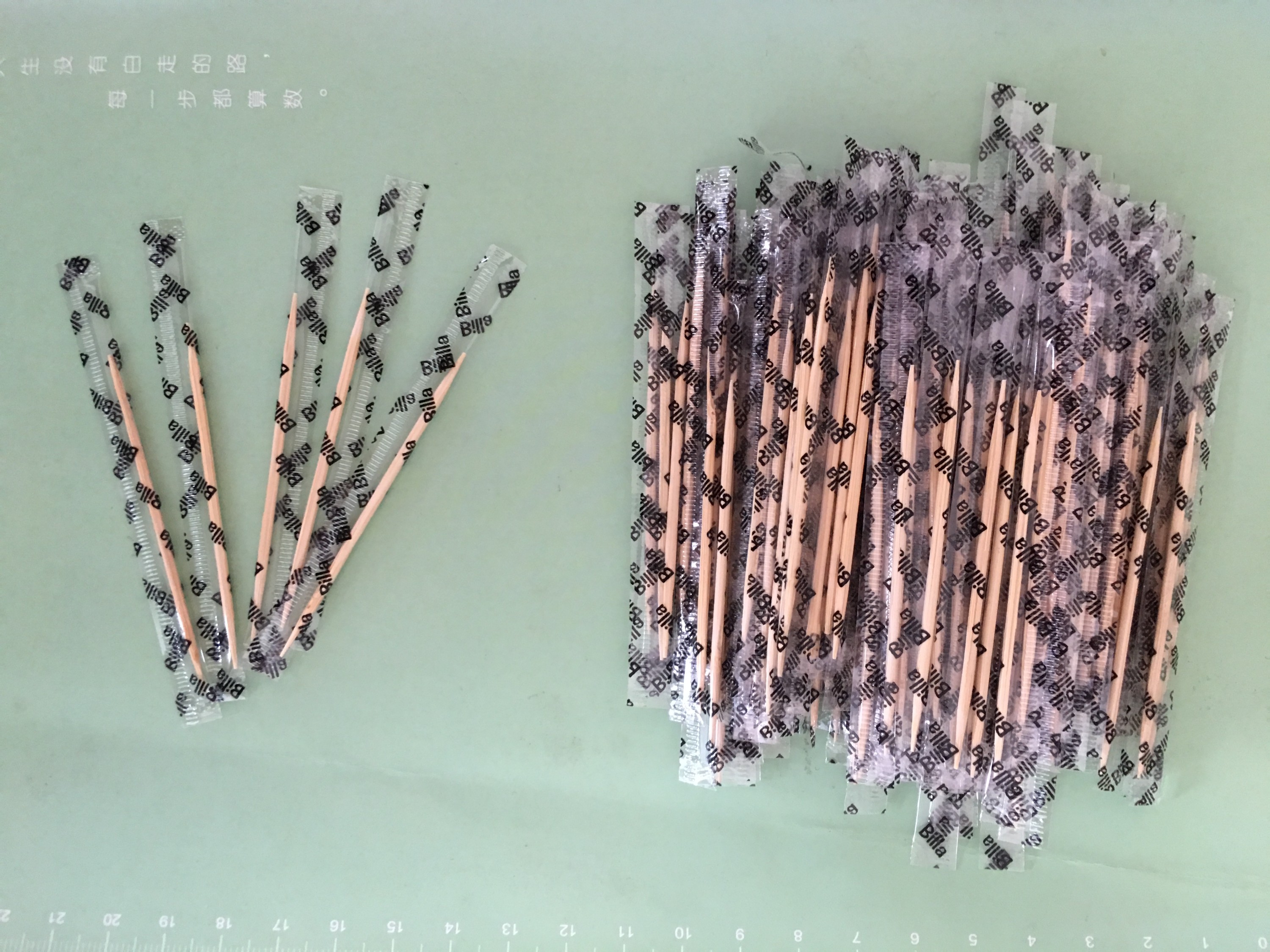2.0*65mm bamboo toothpicks plastic pack