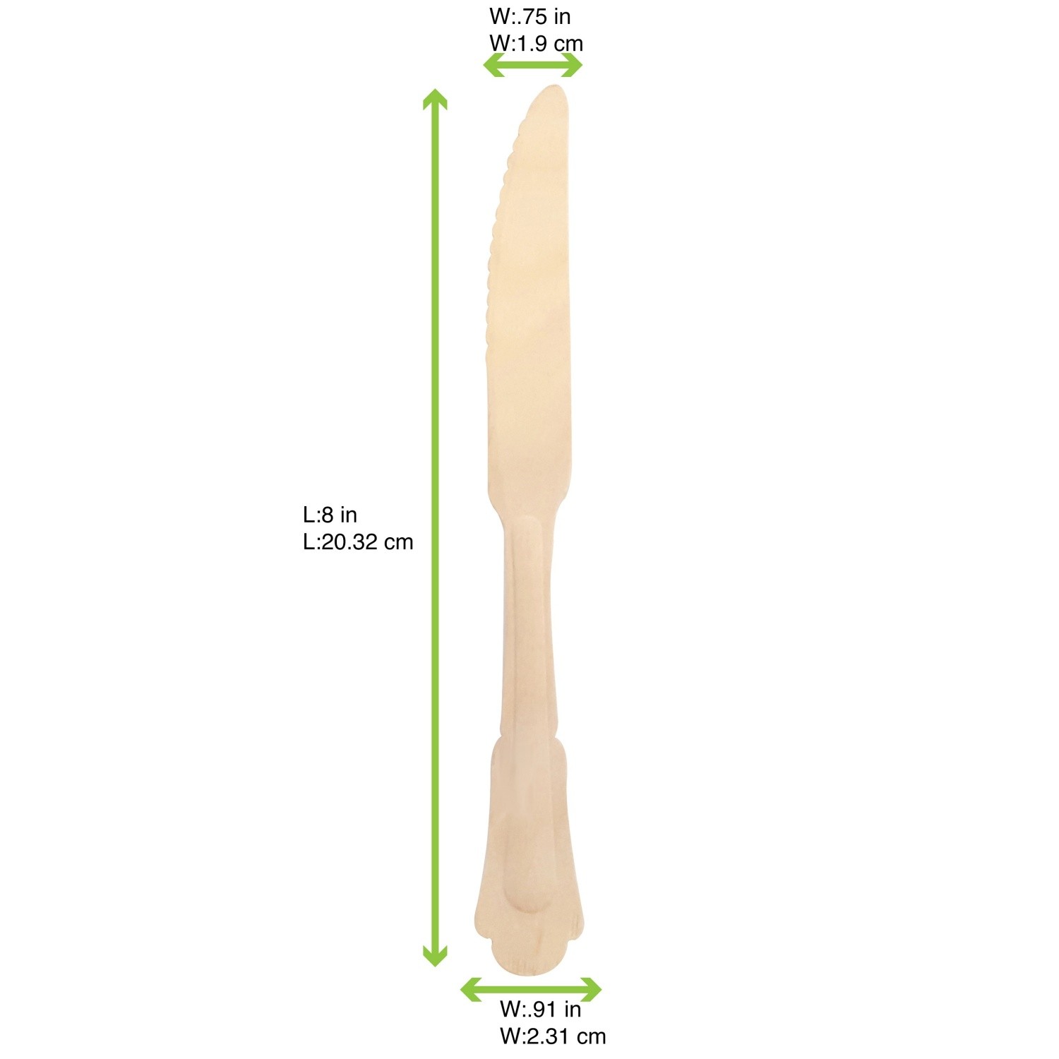 200mm wooden knife