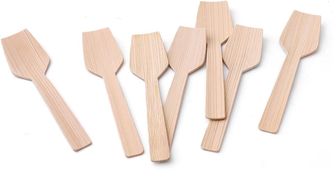 90mm square bamboo spoon