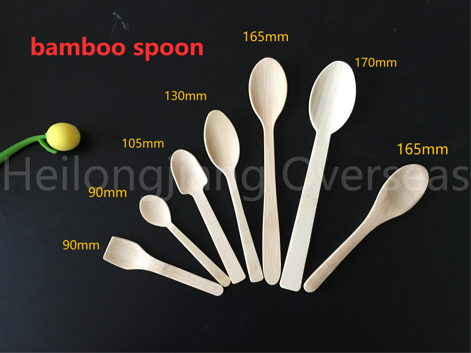 90mm square bamboo spoon