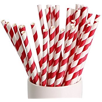 6.0*145/197/210/220/240/250 mm striped paper straw