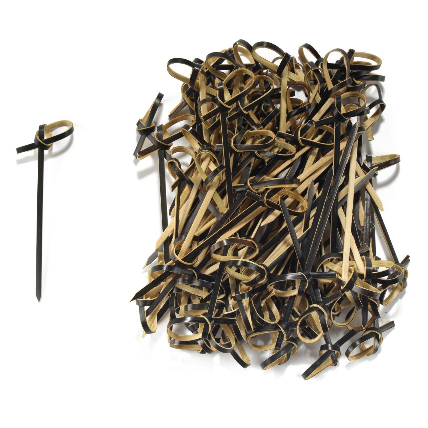 6/9/10/12/15/18cm Black bamboo knotted pick