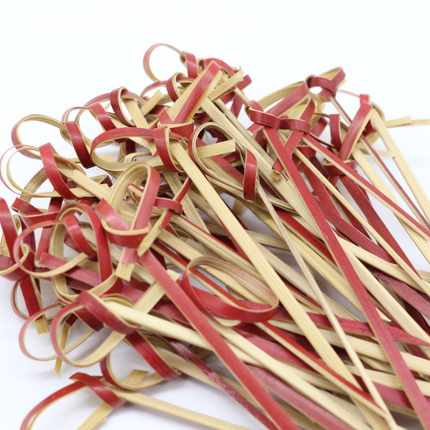 6/9/10/12/15/18cm Red bamboo knotted pick