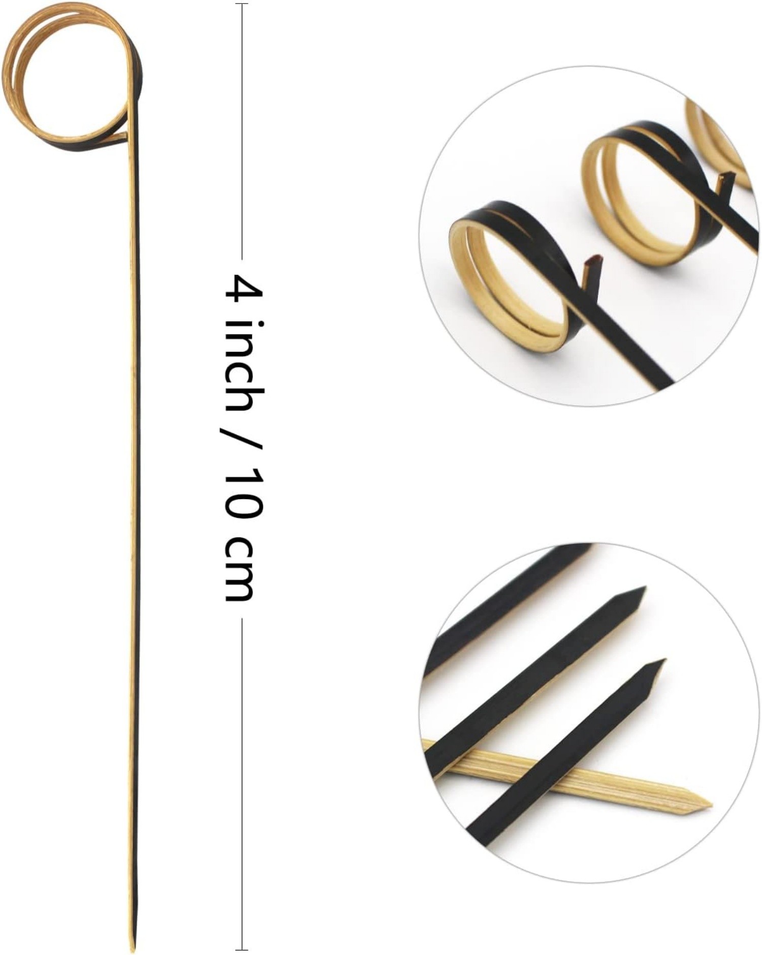 6/9/10/12/15/18cm Black bamboo ring stick