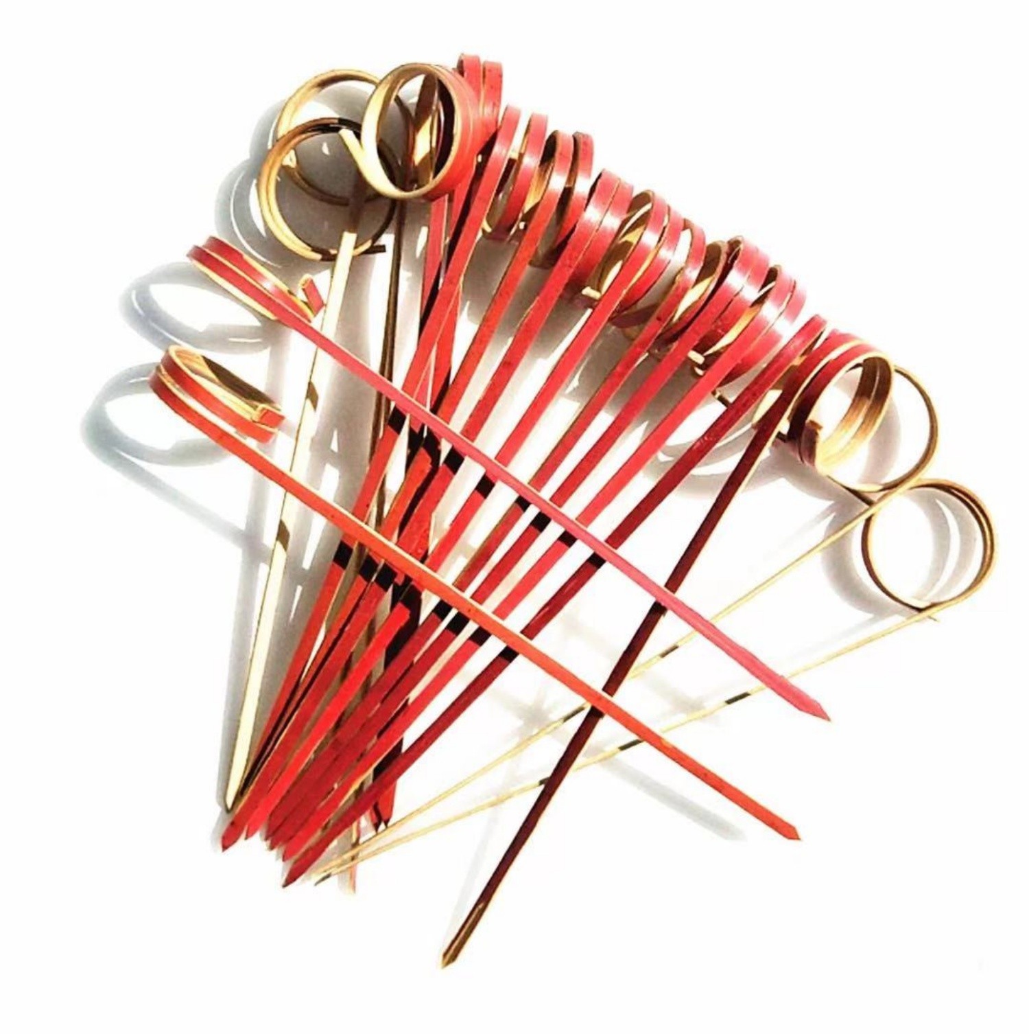 6/9/10/12/15/18cm Red bamboo ring stick