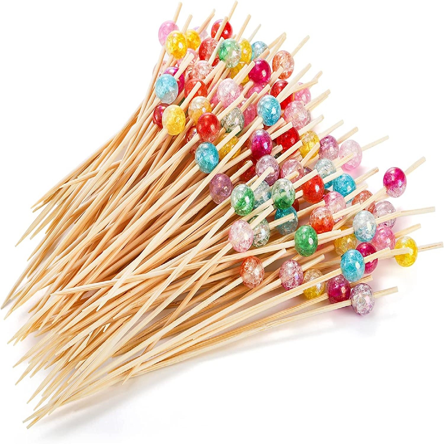 90/120mm Pearl beaded bamboo skewer