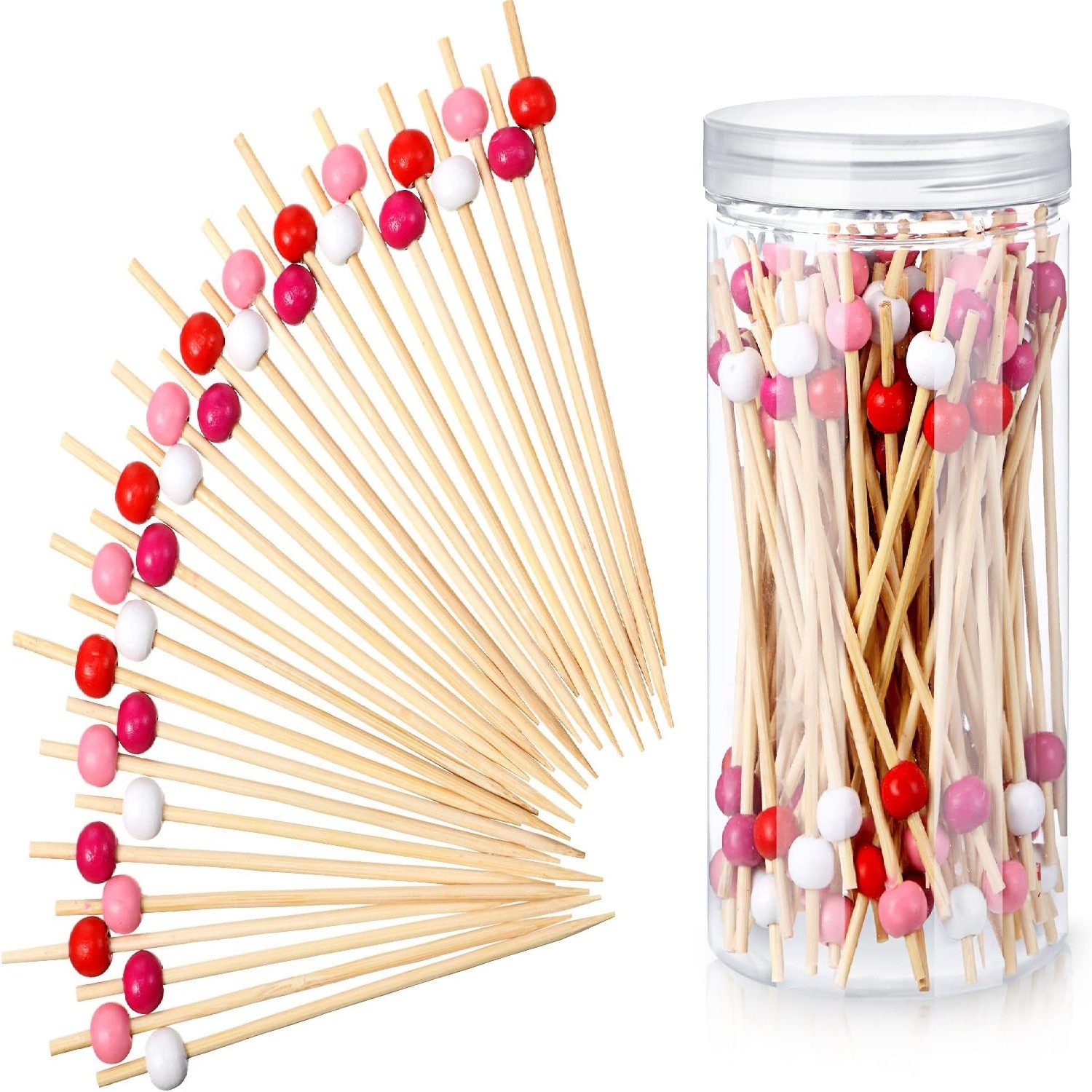 90/120mm Pearl beaded bamboo skewer