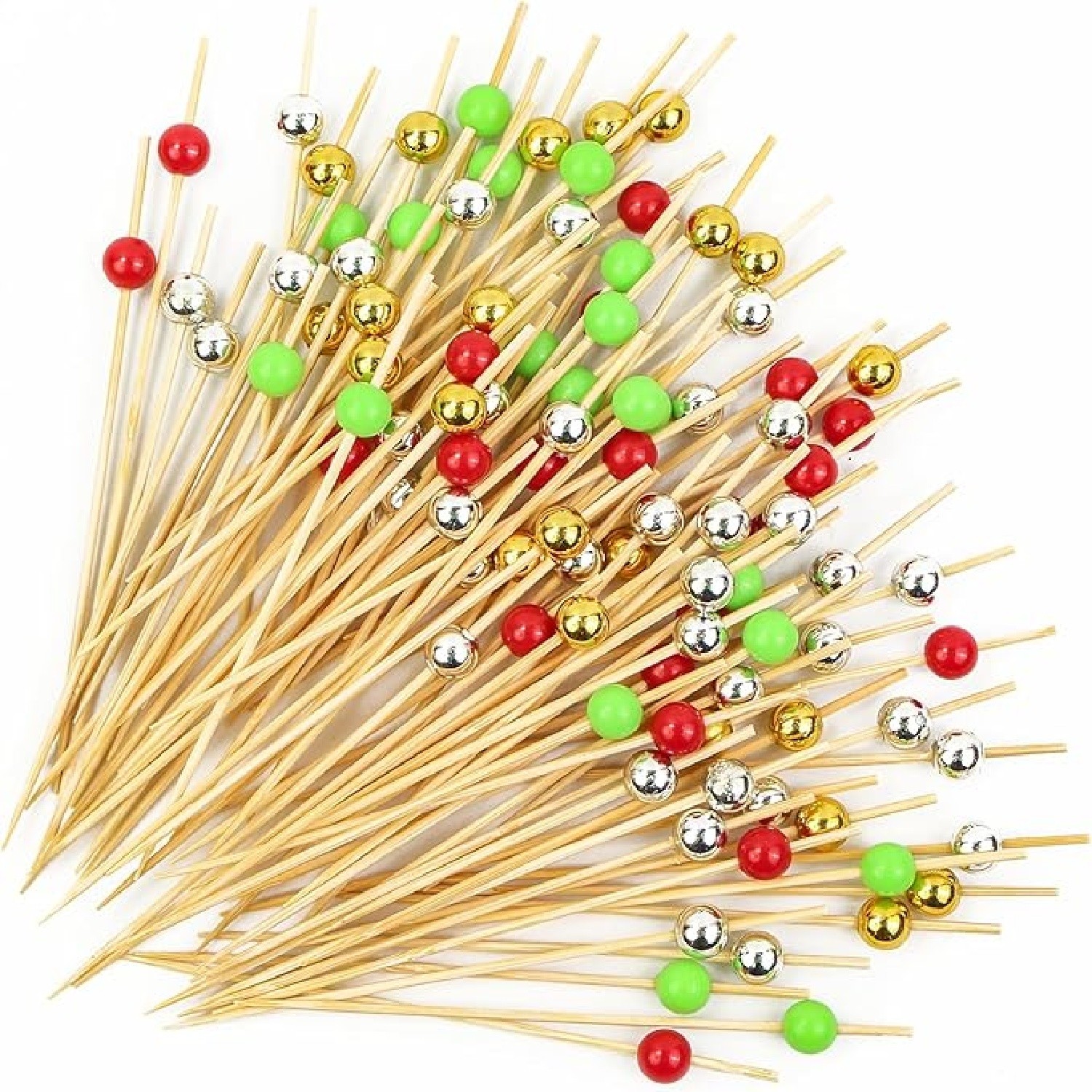 90/120mm Pearl beaded bamboo skewer