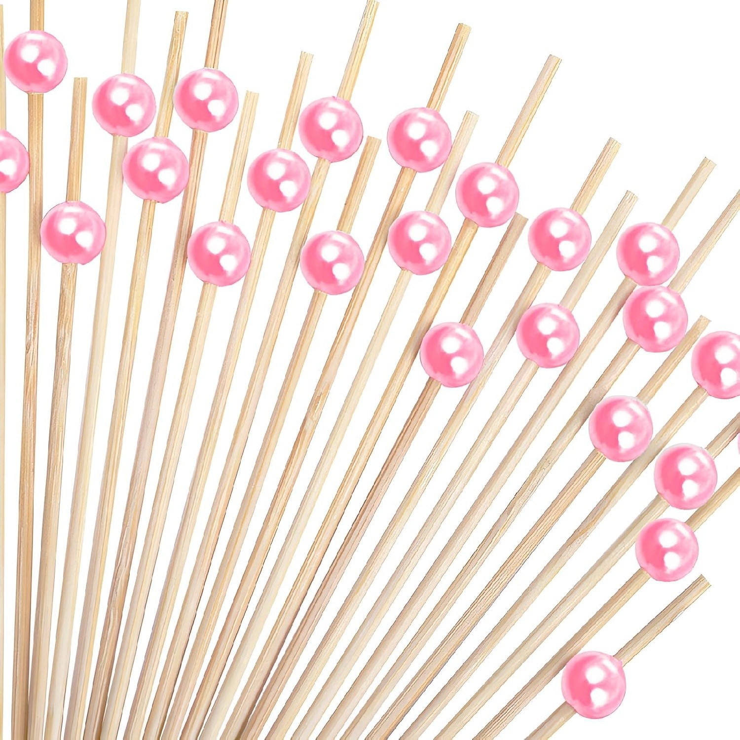 90/120mm Pearl beaded bamboo skewer