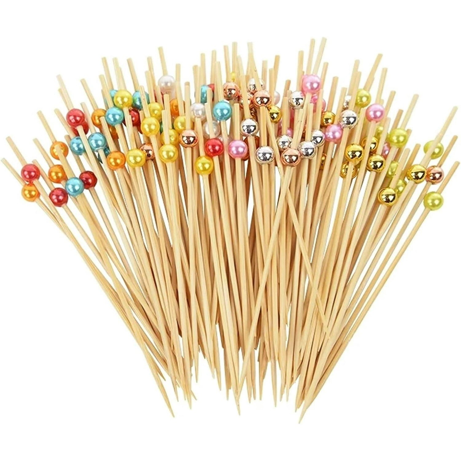 90/120mm Pearl beaded bamboo skewer