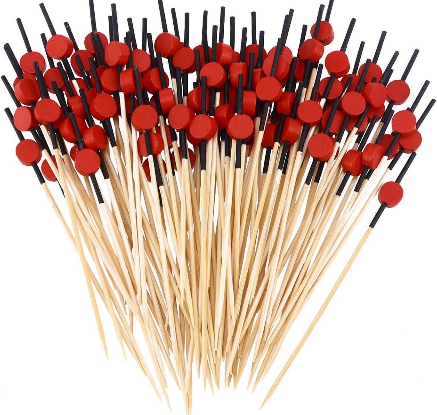 90/120mm Flat round beaded bamboo skewer