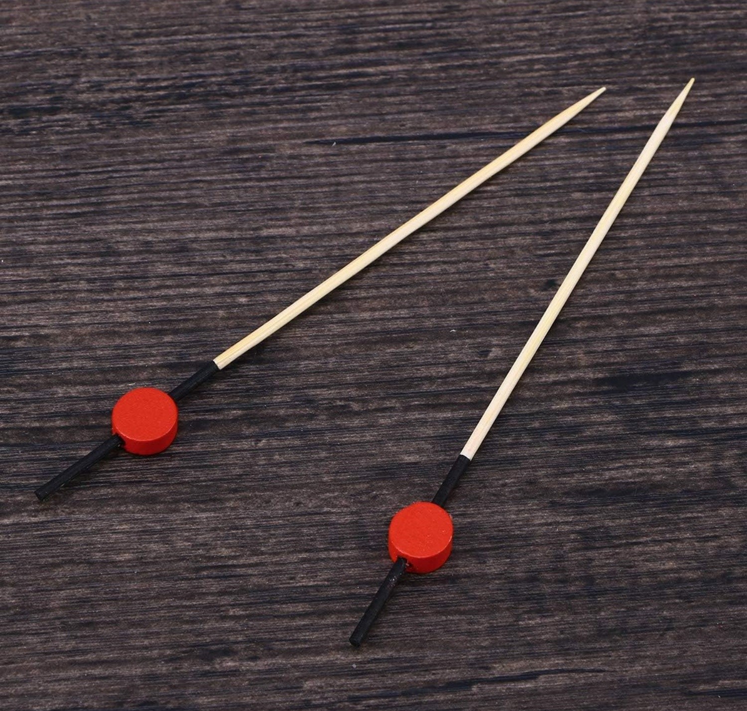 90/120mm Flat round beaded bamboo skewer