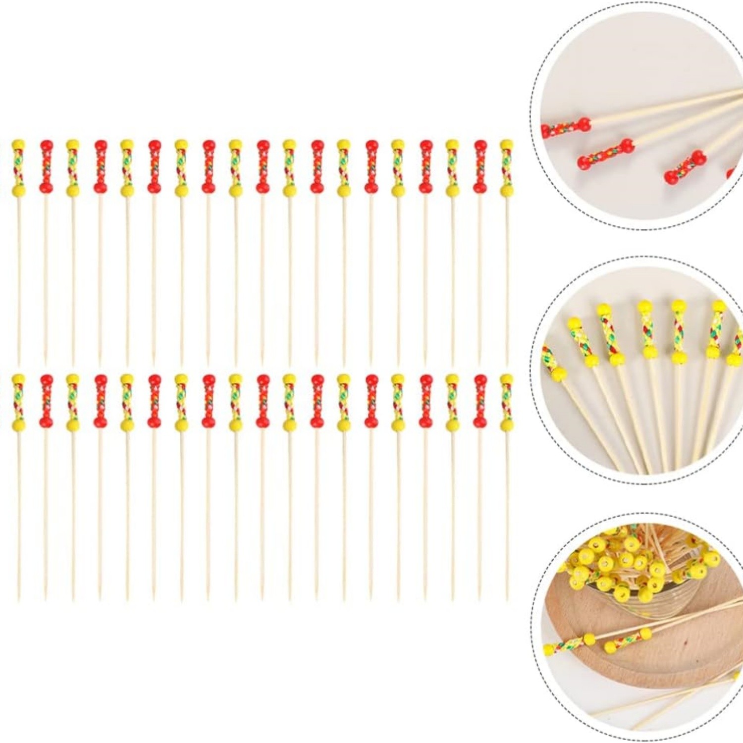 90/120mm Double beaded bamboo skewer