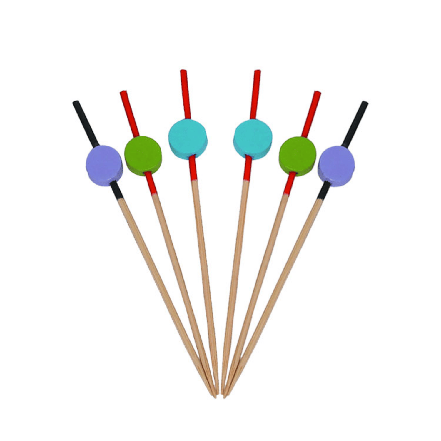 90/120mm Flat round beaded bamboo skewer