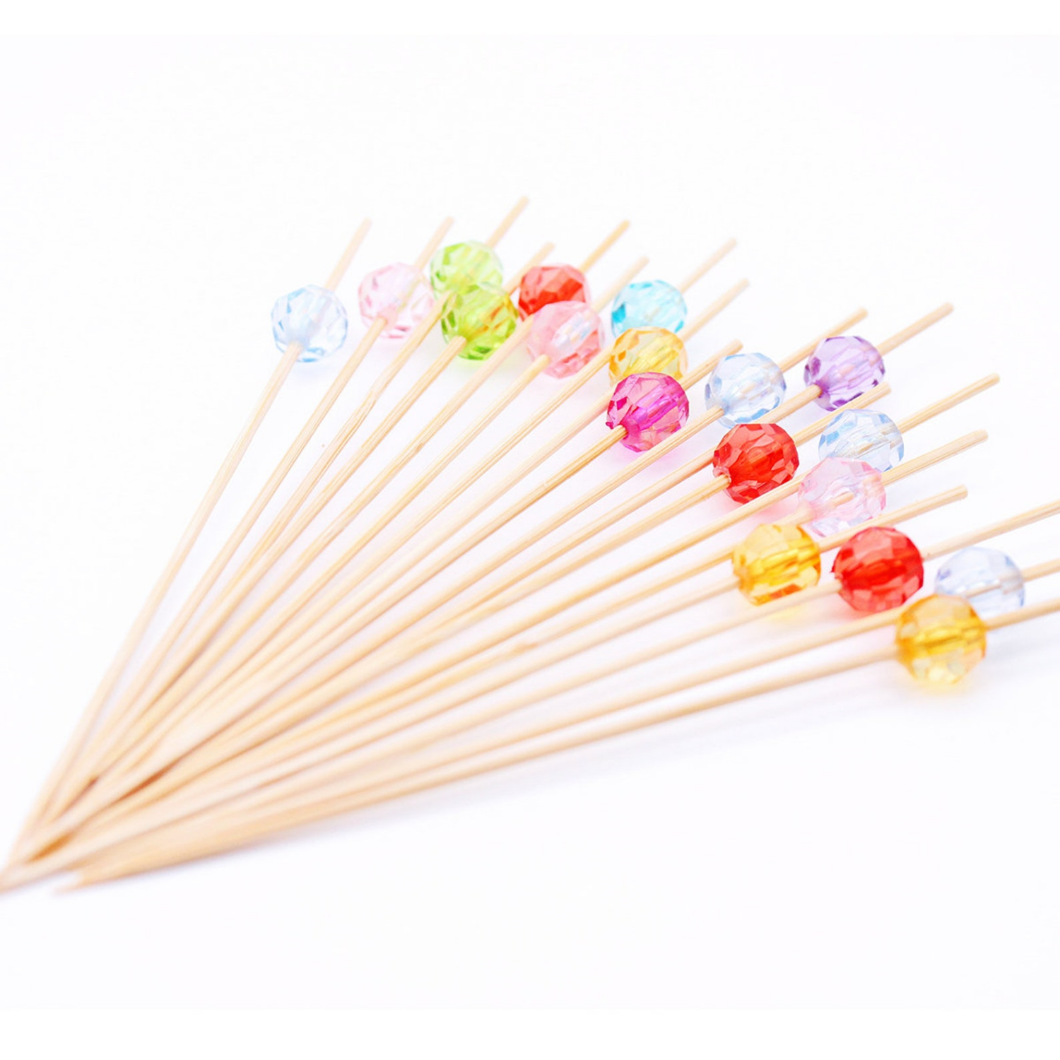 90/120mm Crystal beaded bamboo skewer