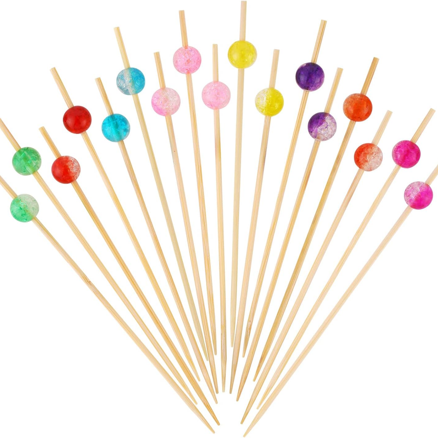 90/120mm Crystal beaded bamboo skewer