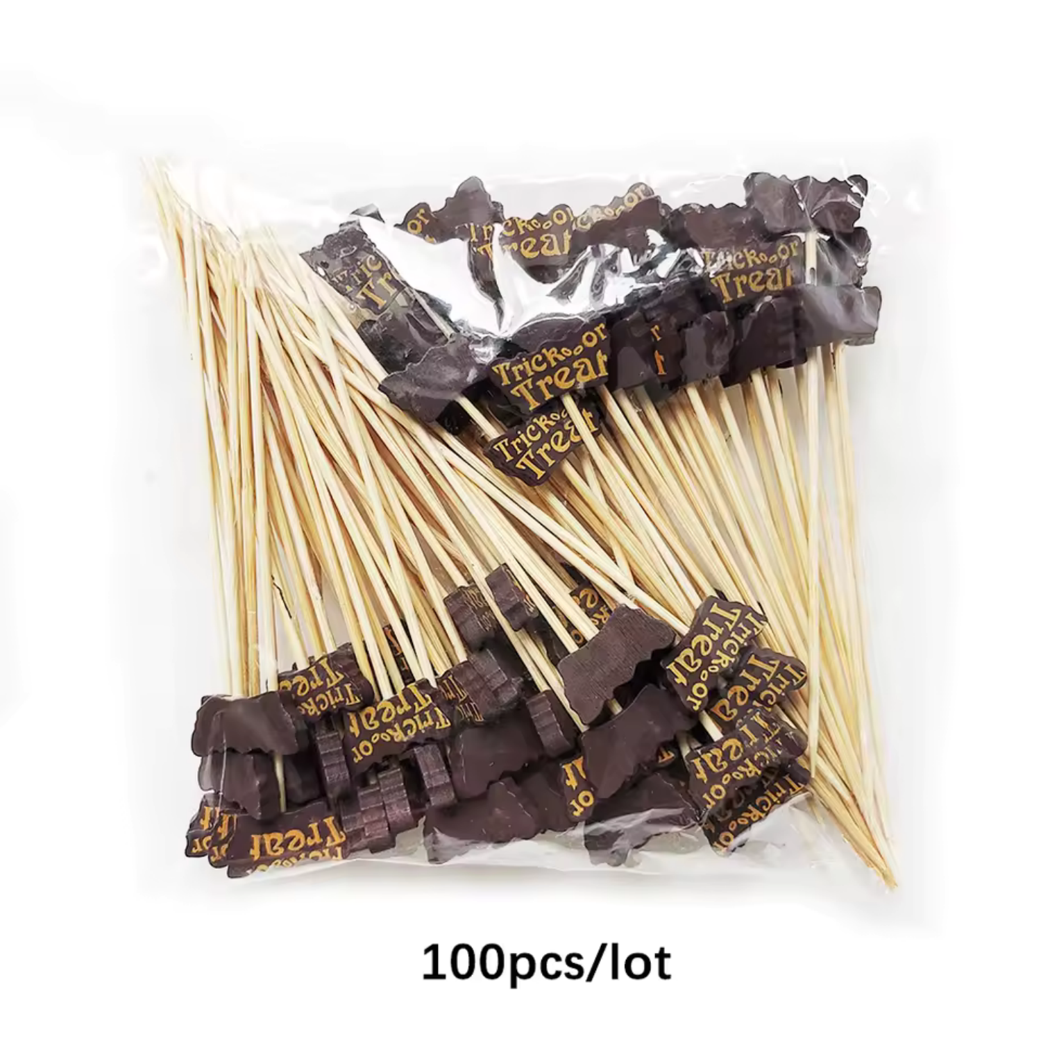 90/120mm Halloween beaded bamboo skewer