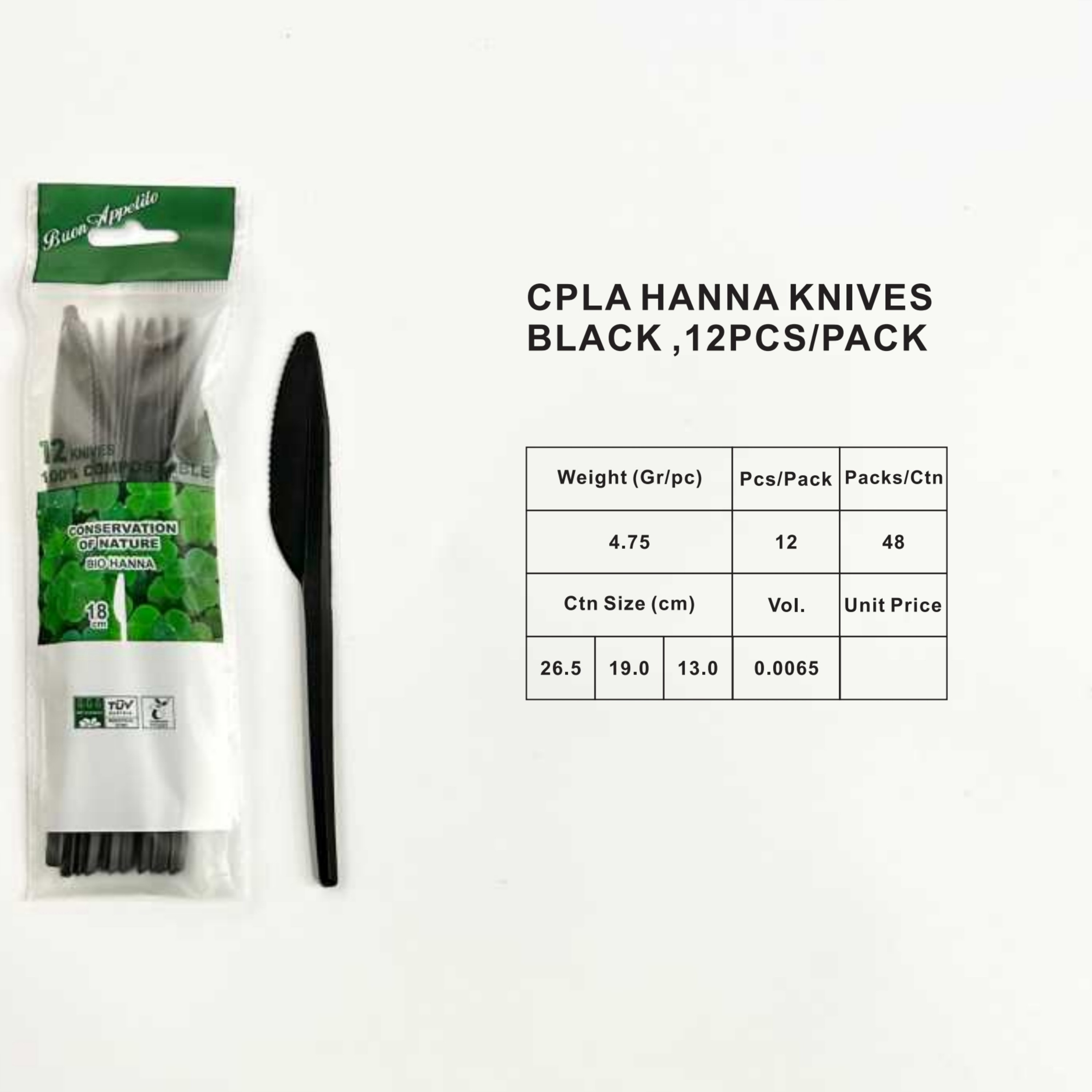 165/180mm CPLA knife
