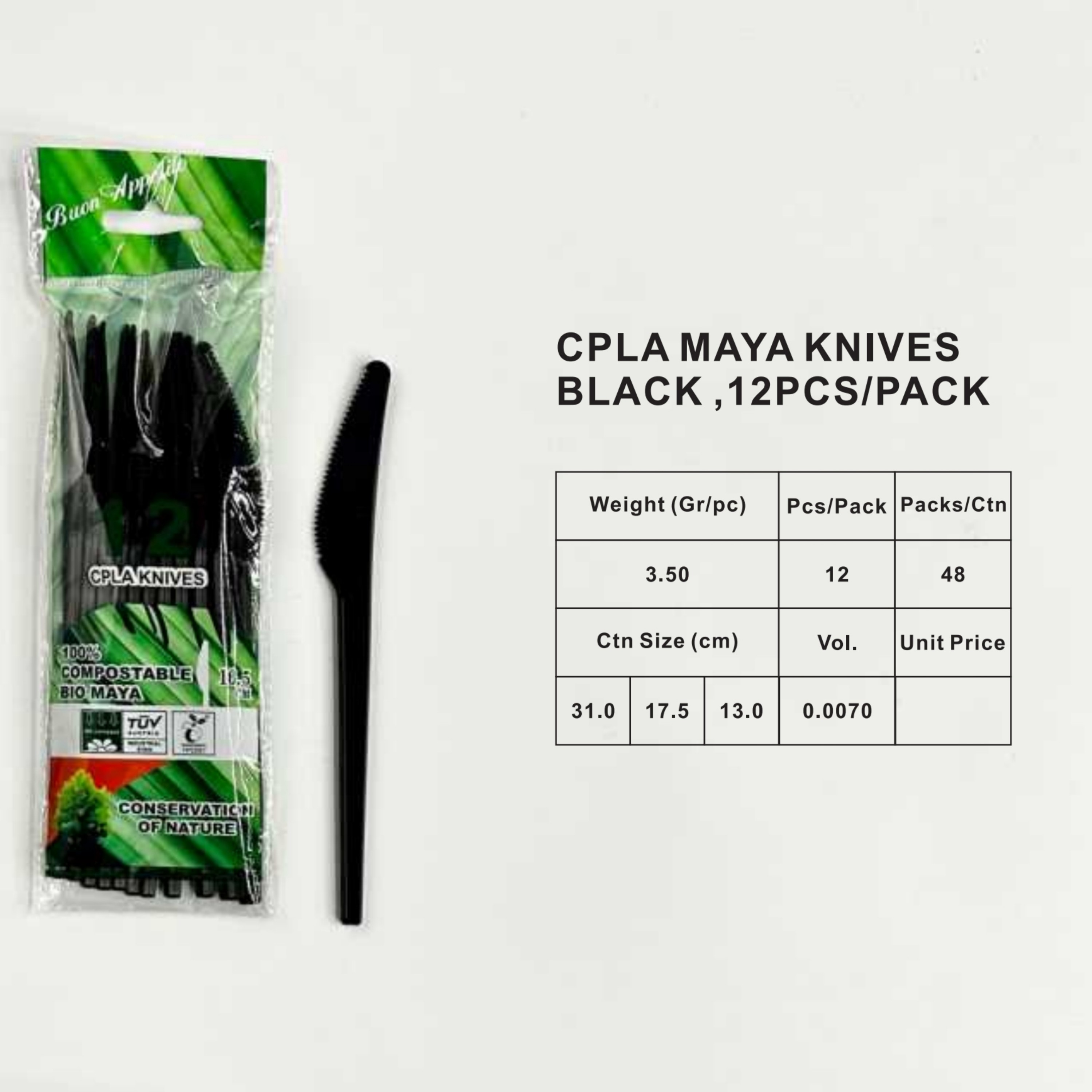 165/180mm CPLA knife