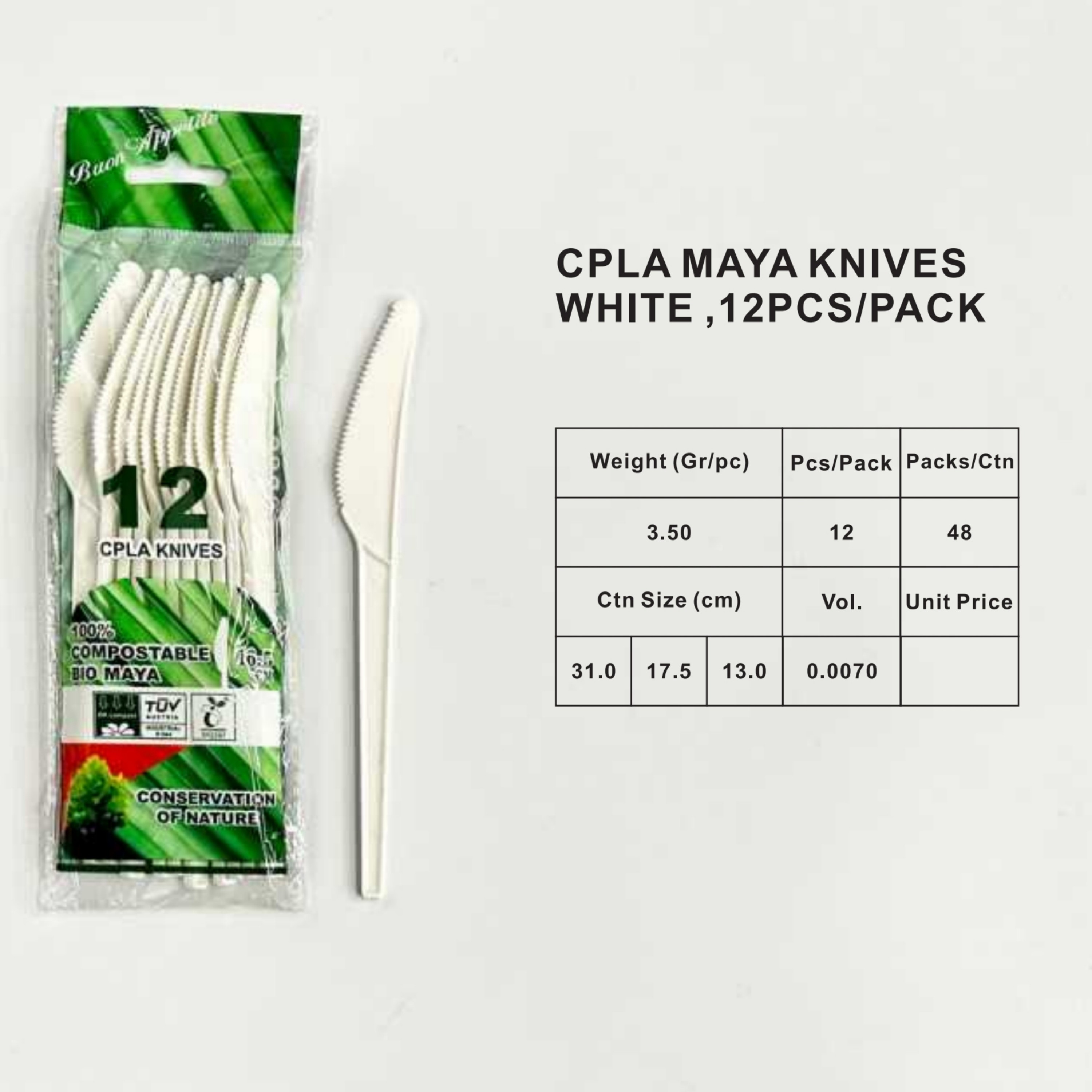 165/180mm CPLA knife