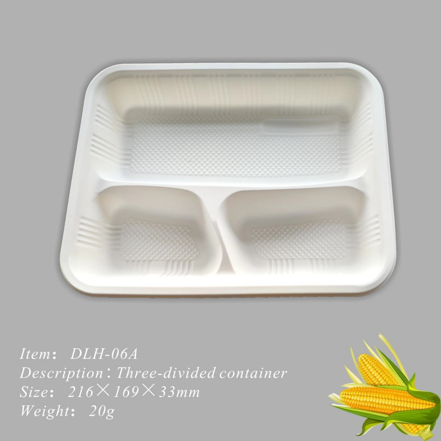 Customized sizes Corn starch food container