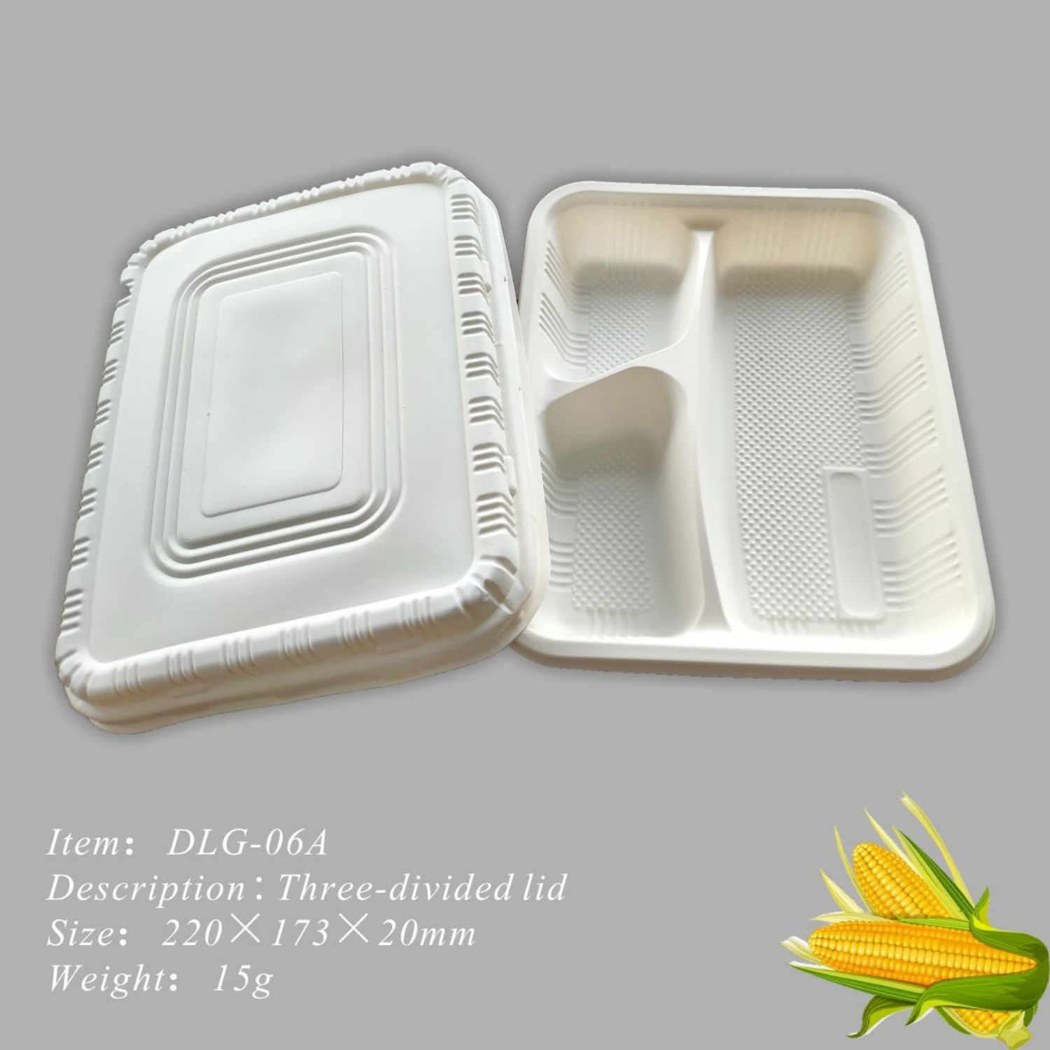 Customized sizes Corn starch food container