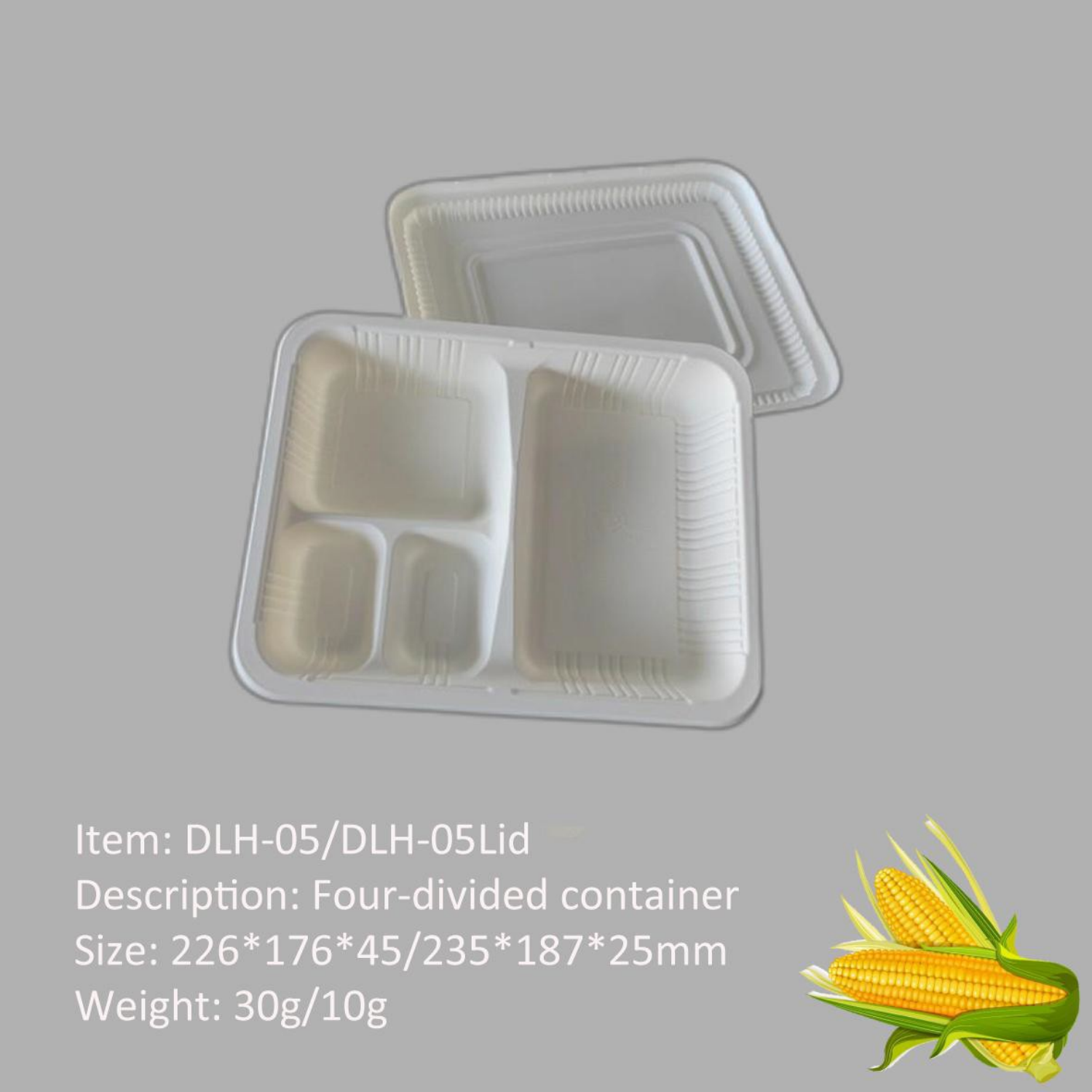 Customized sizes Corn starch food container