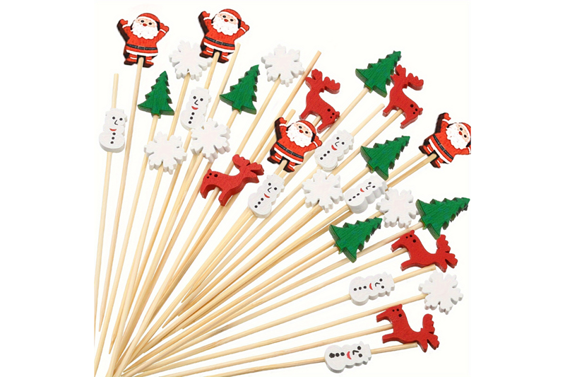 90/120mm Christmas beaded bamboo skewer