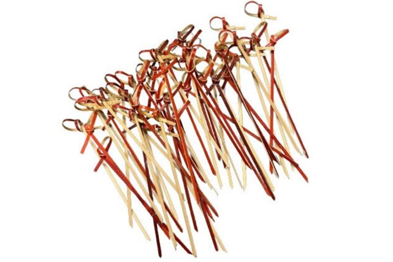 6/9/10/12/15/18cm Red bamboo knotted pick