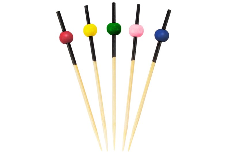 90/120mm Red beaded bamboo skewer
