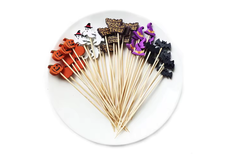 90/120mm Halloween beaded bamboo skewer