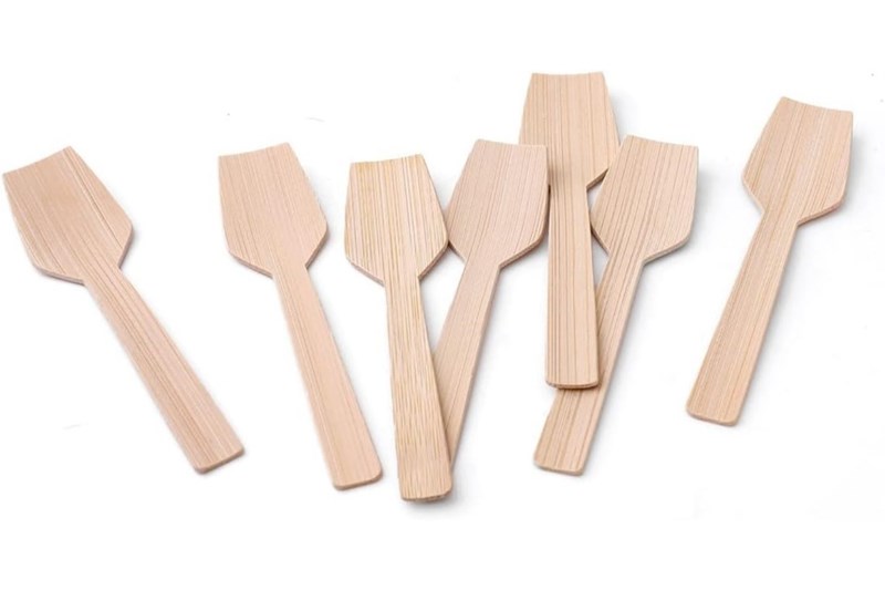 90mm square bamboo spoon