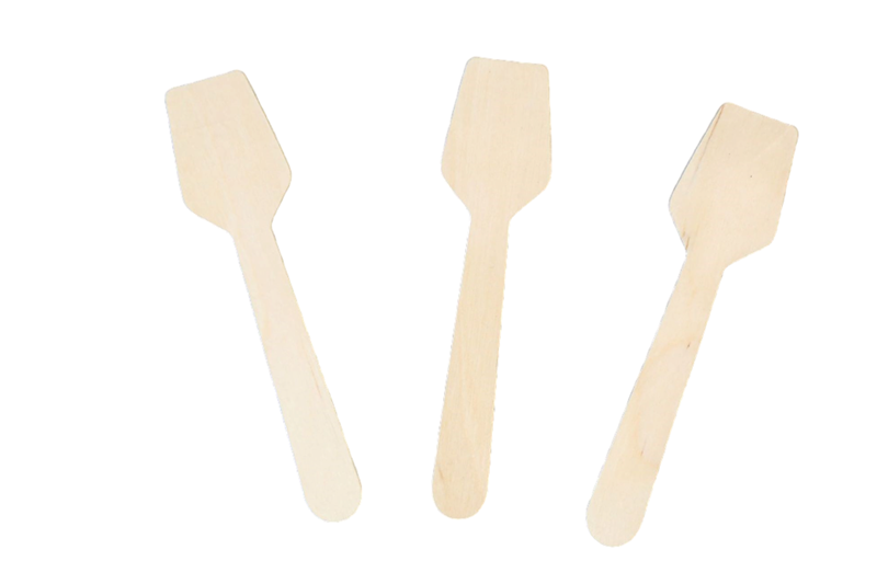 90mm wooden square spoon