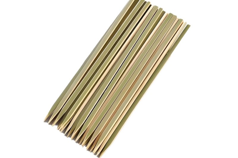 Green flat bamboo skewer 9/10/12/15/18/20/25/30/35mm