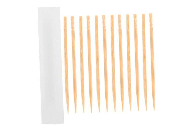 2.0*65mm bamboo toothpicks paper packing